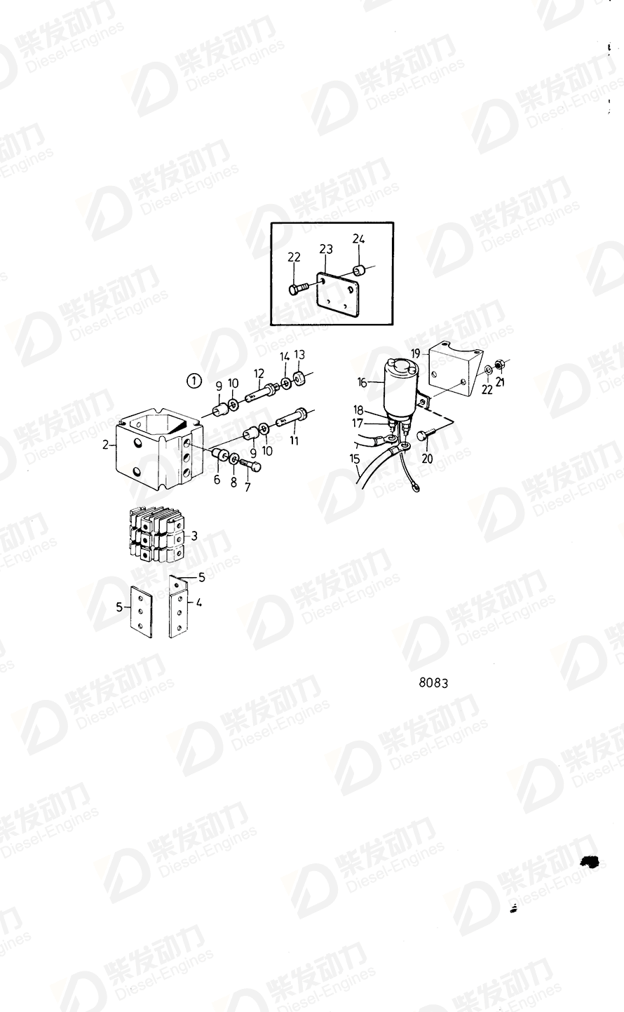 volvo penta Insulating plate 471212 Drawing
